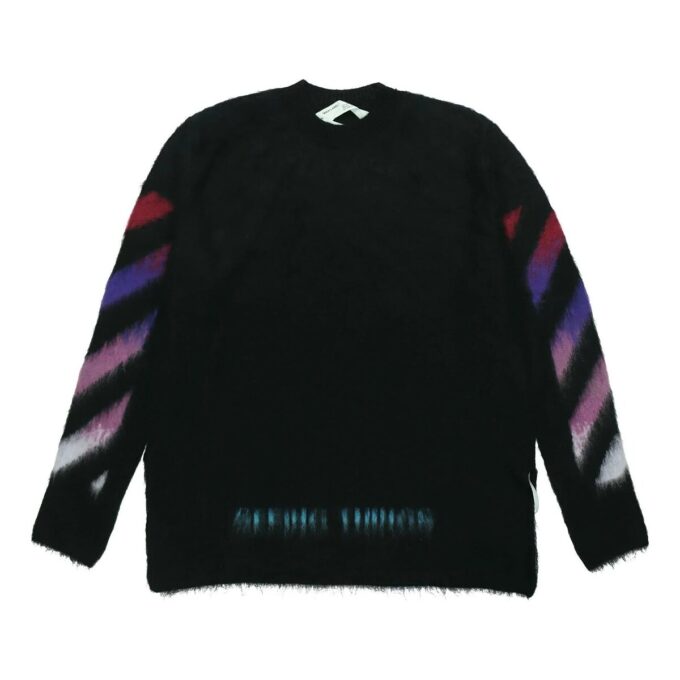 Gradient Mohair-genser for menn, svart