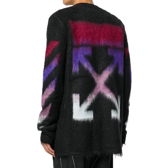 Gradient Mohair-genser for menn, svart