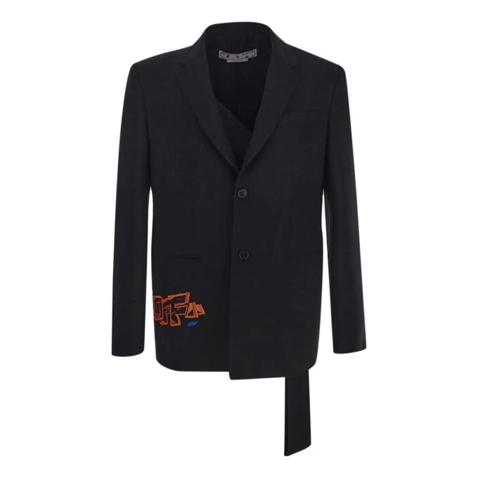 Graf Coupe&raquo; Strap Rel Enkeltspent Blazer &laquo;Svart&raquo;