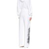 Graffiti-lange bukser, unisex, hvite
