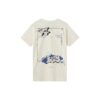Graffiti Printing kort ermet hvit
