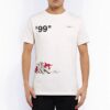 Graffiti Printing kort ermet hvit