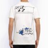Graffiti Printing kort ermet hvit