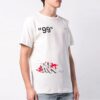 Graffiti Printing kort ermet hvit