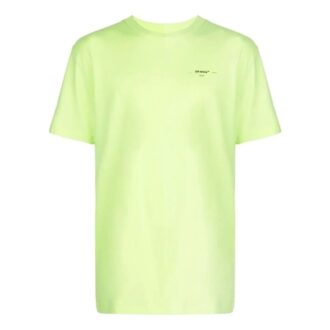 Grønn T-shorts med kort erme og rund hals med lite logo