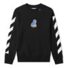 Herre-genser med striper og logo, slim fit