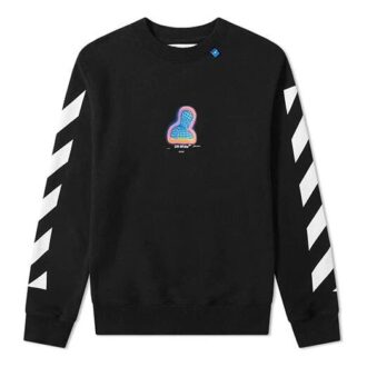 Herre-genser med striper og logo, slim fit