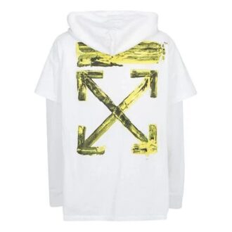 Herre-gensere Street Style Langermet Enfarget Bomull Logo Hvit