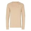 Herre Off-White x Browns 50 Crossover-trykk med logo, løs passform, rund hals og lange ermer, beige