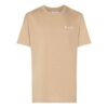 Herre Off-White x Browns Crossover-logo, trykk, rund hals, korte ermer, khaki