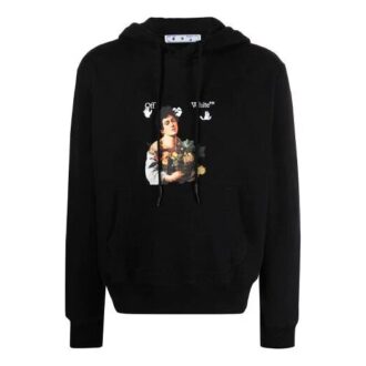 Herre SS21 Caravaggio Boy Print Oversized Svart
