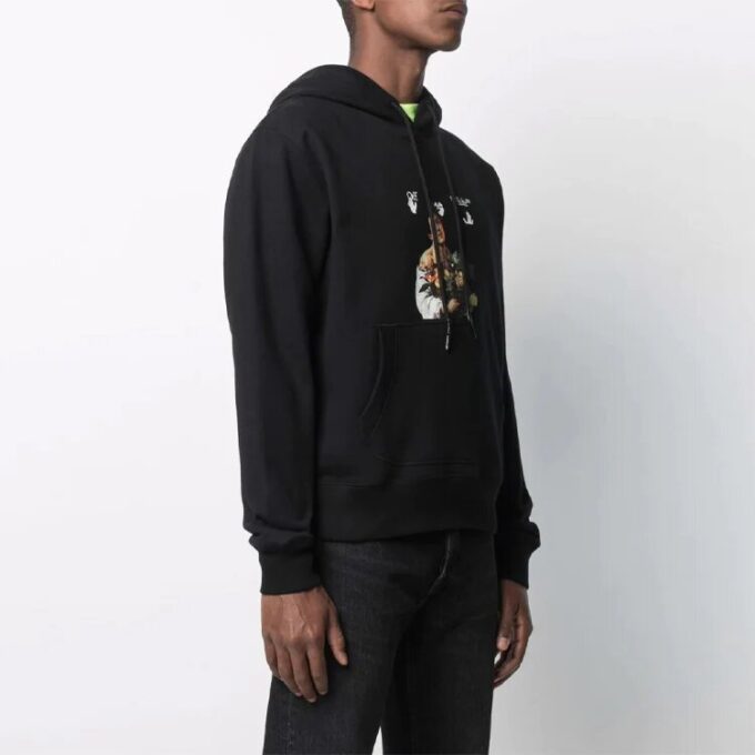 Herre SS21 Caravaggio Boy Print Oversized Svart