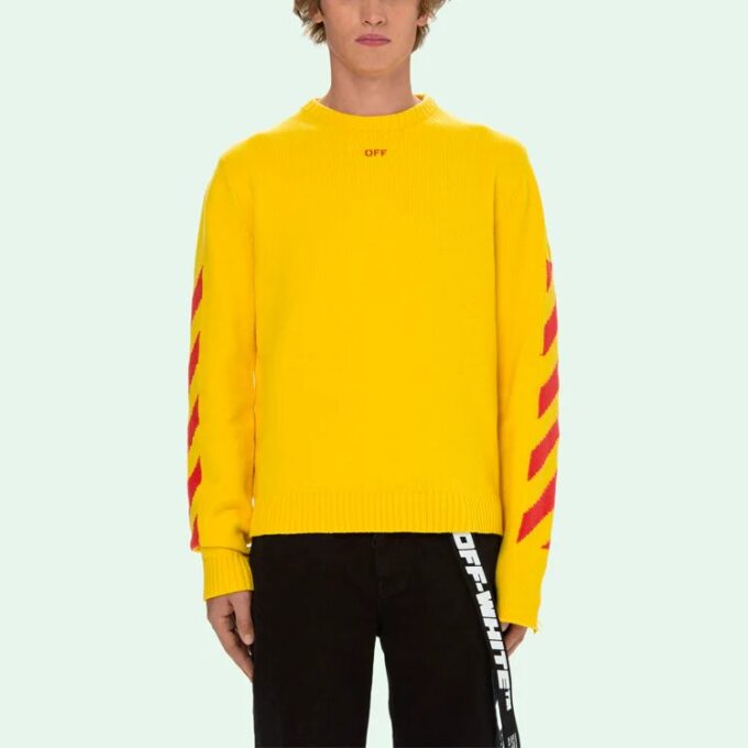 Herre SS21 genser, slim fit, gul