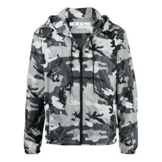 Herre SS21 Logo Camouflage-jakke Camouflage