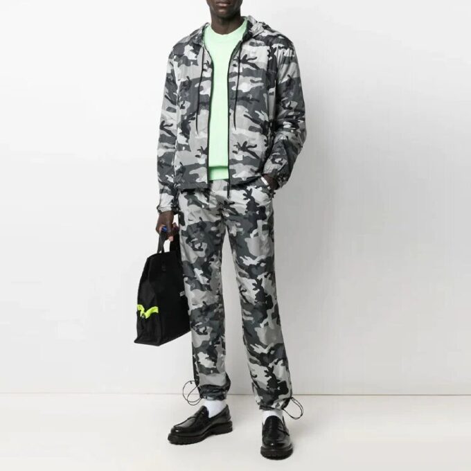 Herre SS21 Logo Camouflage-jakke Camouflage
