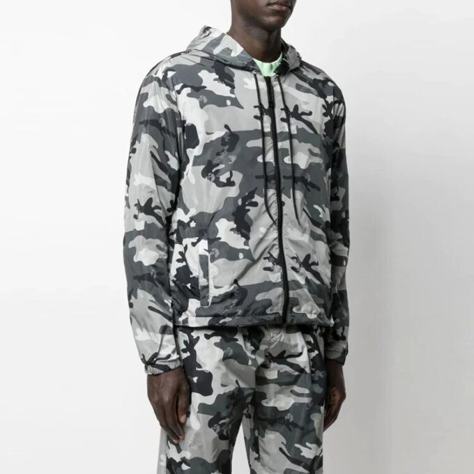 Herre SS21 Logo Camouflage-jakke Camouflage