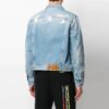 Herre SS21 Logo-jeansjakke Oversize Blå
