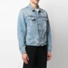 Herre SS21 Logo-jeansjakke Oversize Blå