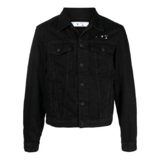 Herre SS21 Oversized-jeans med Arrows-mønster, svart