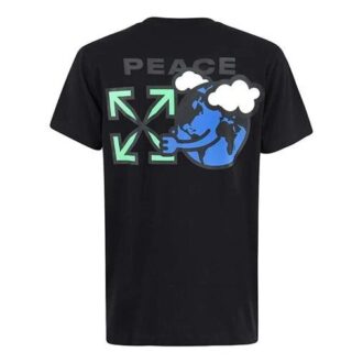 Herre SS21 Peace Worldwide Bomull Svart