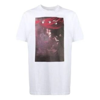 Herre SS21 Print Oversized Hvit