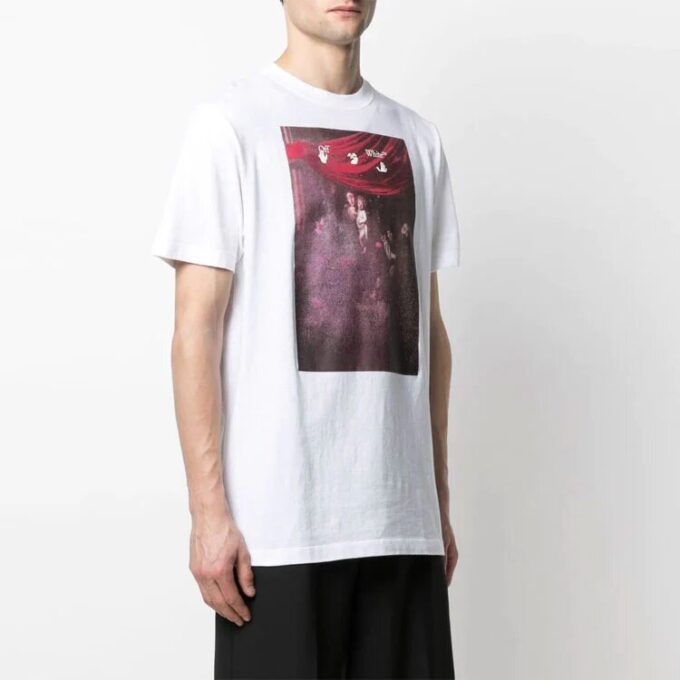Herre SS21 Print Oversized Hvit
