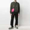 Herre SS21 sports-genser, oversize, grønn