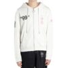 HERRE Virgil Abloh hettegenser med glidelås, hvit