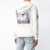 HERRE Virgil Abloh hettegenser med glidelås, hvit
