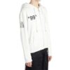 HERRE Virgil Abloh hettegenser med glidelås, hvit