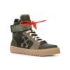 Industrielle høye sneakers med paneler i skinn og semsket skinn ArmyGreen
