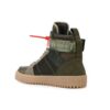 Industrielle høye sneakers med paneler i skinn og semsket skinn ArmyGreen