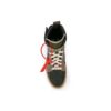 Industrielle høye sneakers med paneler i skinn og semsket skinn ArmyGreen
