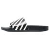 Industrielle sandaler «Diagonal Stripe – svart/hvit»