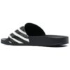 Industrielle sandaler «Diagonal Stripe – svart/hvit»