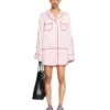 Jacquard Off-White Satin New Roxy Pyjamaskjole