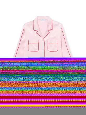 Jacquard Off-White Satin New Roxy Pyjamaskjole