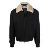 jakke med revers i aviator-stil, svart