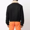jakke med revers i aviator-stil, svart