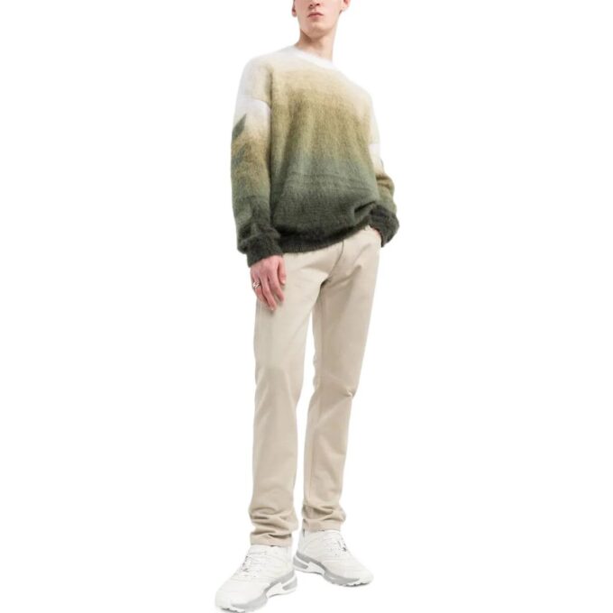 Jeans med logo-trykk og rette ben