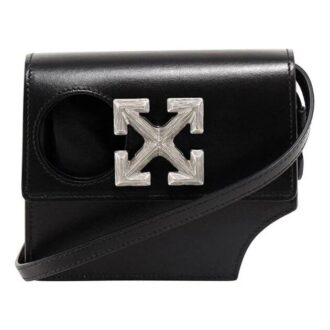 Jitney0.7-serien Design Metallic Cortex liten svart messenger-veske