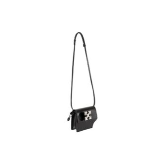 Jitney0.7-serien Design Metallic Cortex liten svart messenger-veske