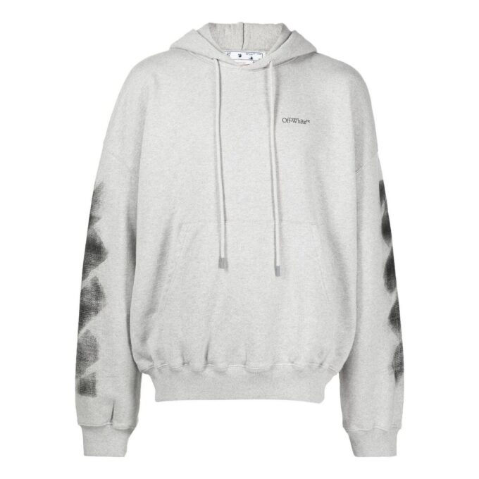 Jumbo Arrow Boxy Hoodie «Melange Grey Black»