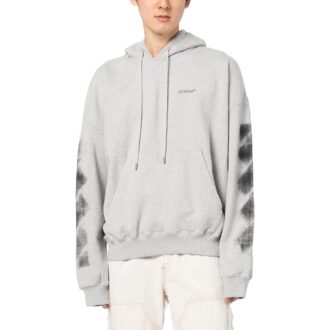Jumbo Arrow Boxy Hoodie «Melange Grey Black»