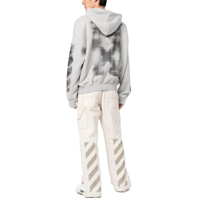 Jumbo Arrow Boxy Hoodie «Melange Grey Black»