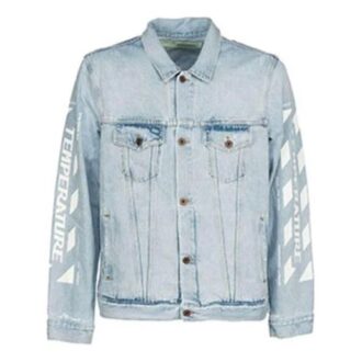 Klassisk trykkjakke i Denim, vanlig versjon, blå
