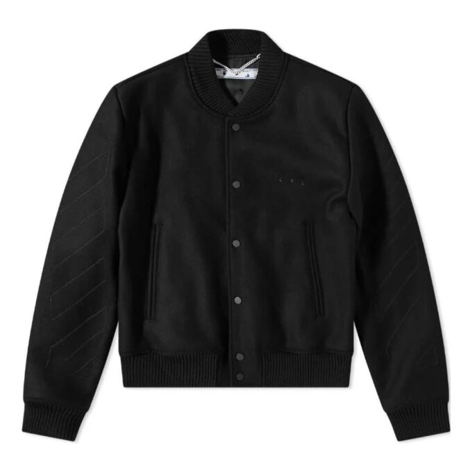 Klassiske Diagonal Varsity-jakker «Svart»
