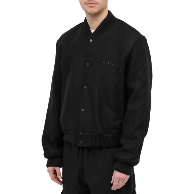 Klassiske Diagonal Varsity-jakker «Svart»