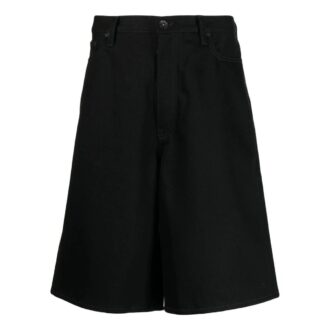 Knelange shorts med logotrykk «Svart»