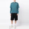 Knelange shorts med logotrykk «Svart»